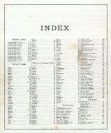 Index, Wisconsin State Atlas 1881